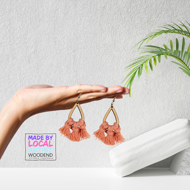 Macramé Earrings - Drop - Unicorn Fart Productions